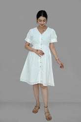 One Piece V Neck - White